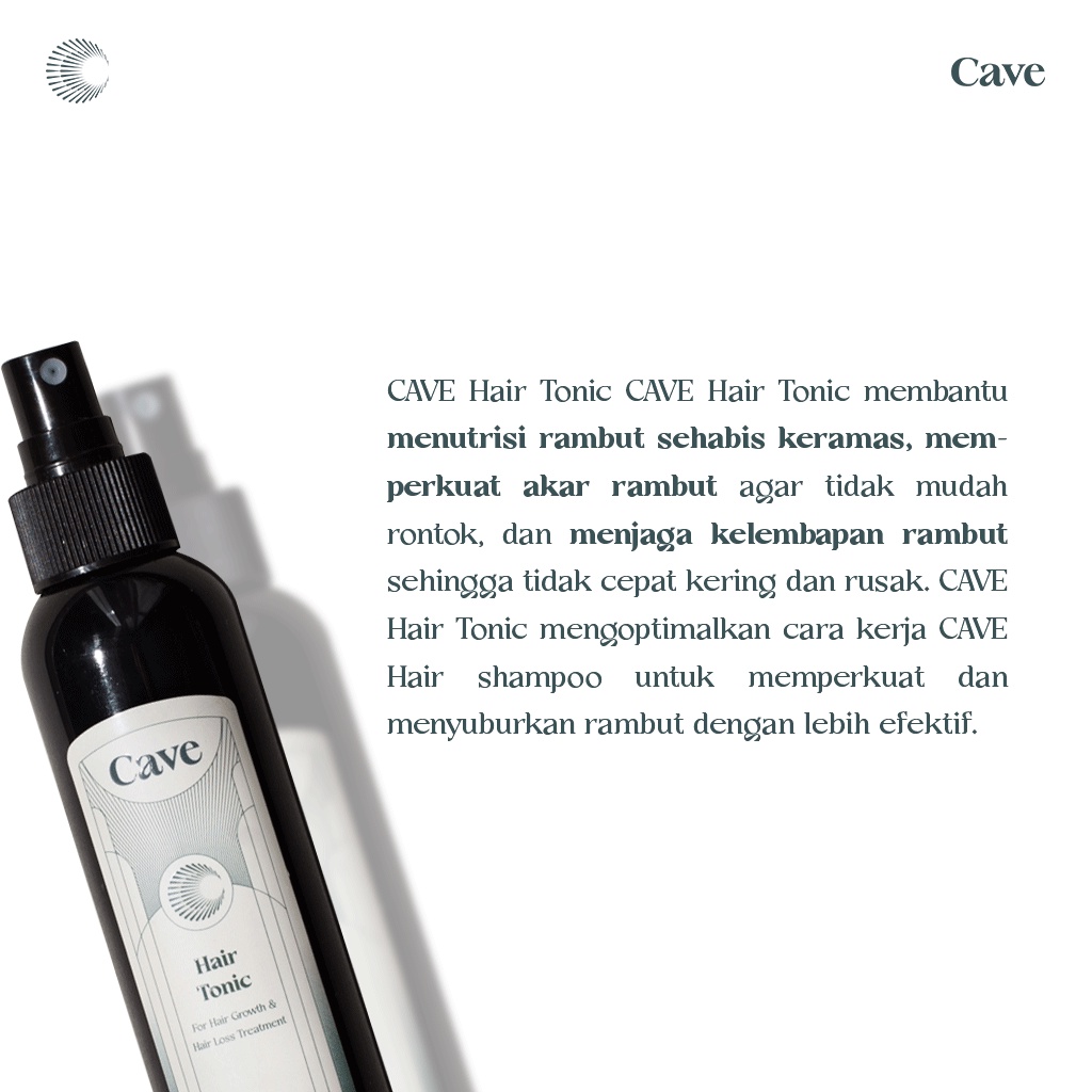 CAVE Hair Tonic 150 ml Original Perawatan Rambut, Penumbuh Rambut &amp; Vitamin Untuk Menyuburkan Rambut Anti Rontok (bayar COD)