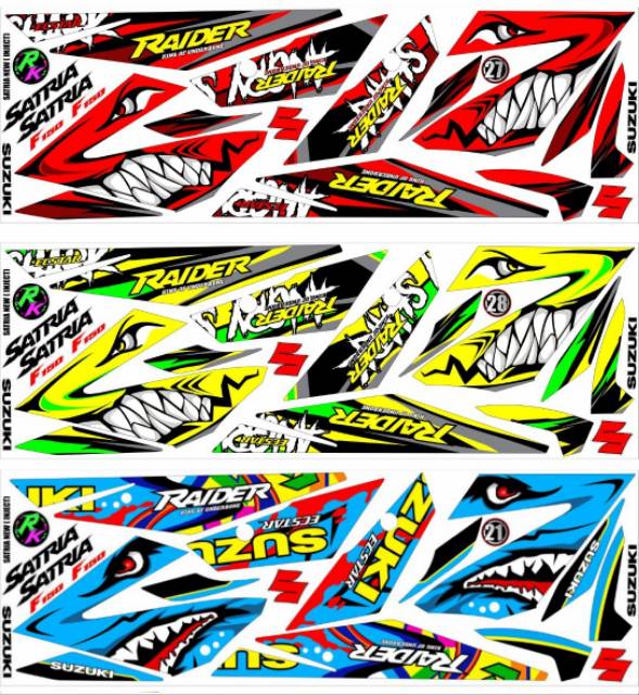 Sticker Striping Variasi Satria Fu Fi 2016 2019 Satria Fu