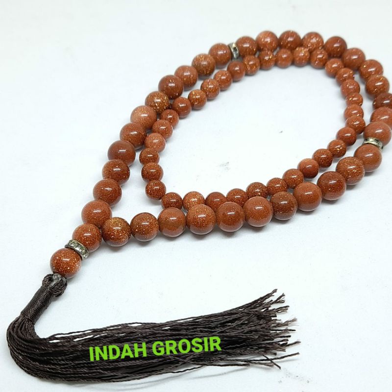 TASBIH BATU PASIR MAS 8MM 33BUTIR ORIGINAL