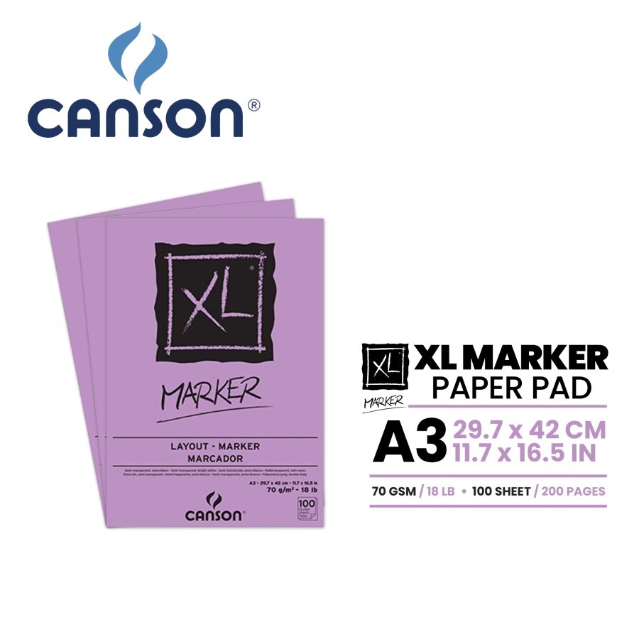 Canson XL Marker A3 Isi 100 Sheets 70gr C200297237