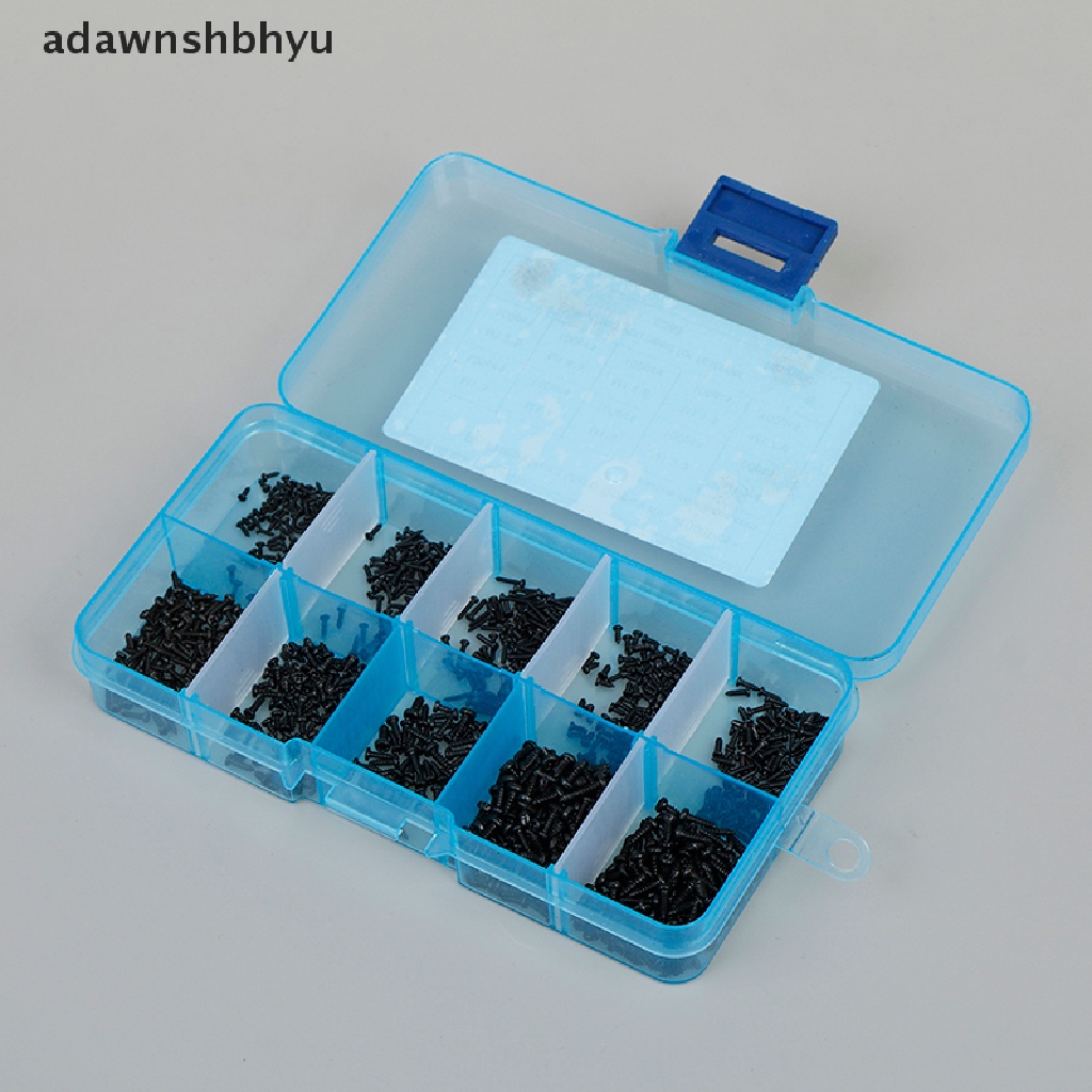 Adawnshbhyu 1000Pcs /set M1 M1.2 M1.4 M1.7 mix PA head Sekrup Mikro Kepala Bulat