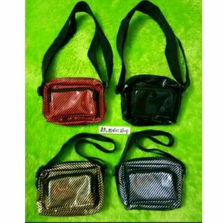 tas slempang carbon biker. waistbag mini carbon