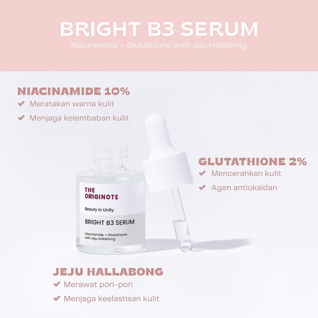 READY! THE ORIGINOTE SERUM DARK SPOT TXA 377 VITAMIN C RETINOL B3 BRIGHT SERUM ORIGINOTE WAJAH MURAH BPOM Serum Bright B3 + Acne B3  Ceratides + Peeling + Astachiol SERUM BY THE ORIGINOTE