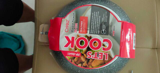 Cypruz Panci Keramik 24 Cm Wajan Tumis Anti Lengket Evl-fp-0641-24