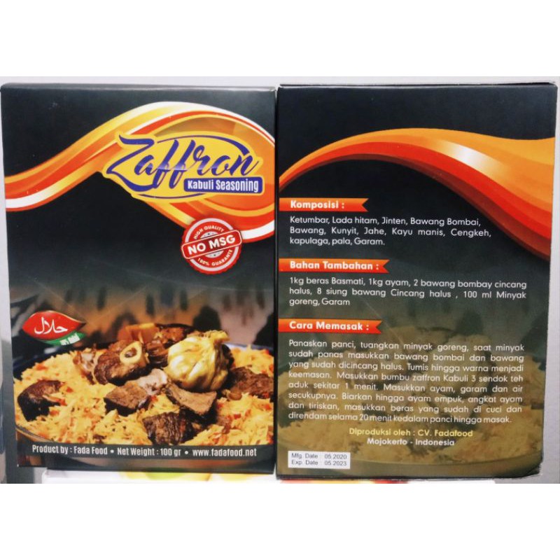 

Bumbu Kebuli Bubuk 100 gram Zaffron