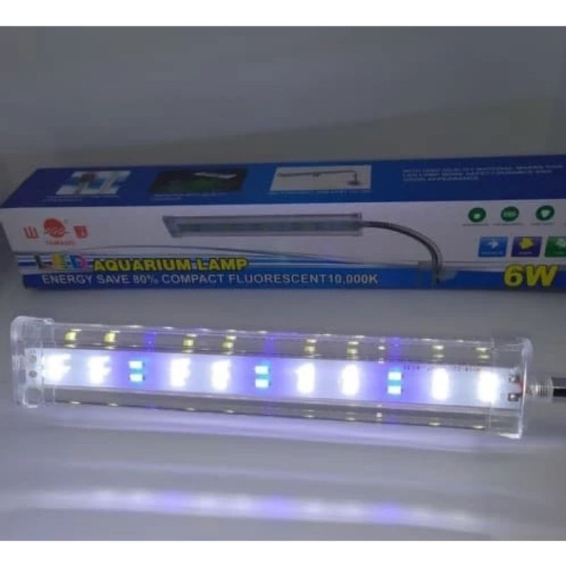 Lampu Jepit Led 6w Aquarium Aquascape Yamano 6 watt