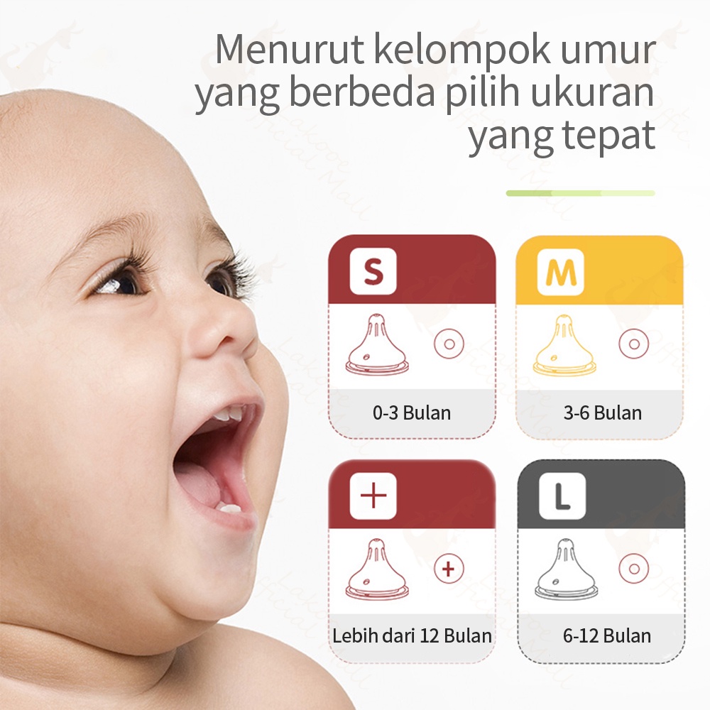 Lakooe Dot bayi untuk pigeon BPA free nipple leher lebar Bahan silikon lembut-2