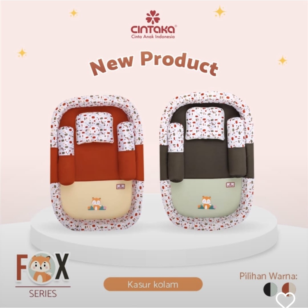 [3 kg] Cintaka Kasur Bayi Kolam Bumper + Kelambu (Bisa Dilepas) Fox Series - CBK 2842