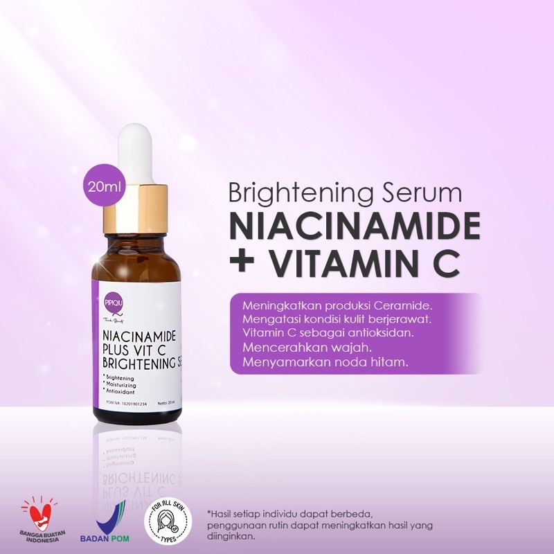 Serum Pencerah Wajah Vit C / Niacinamide Plus Vit C Pipiqiu Promo Sen