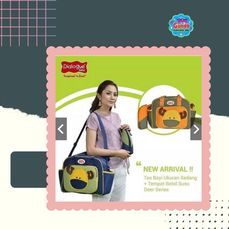 TAS BAYI DIALOGUE BABY MEDIUM+TEMPAT BOTOL SUSU