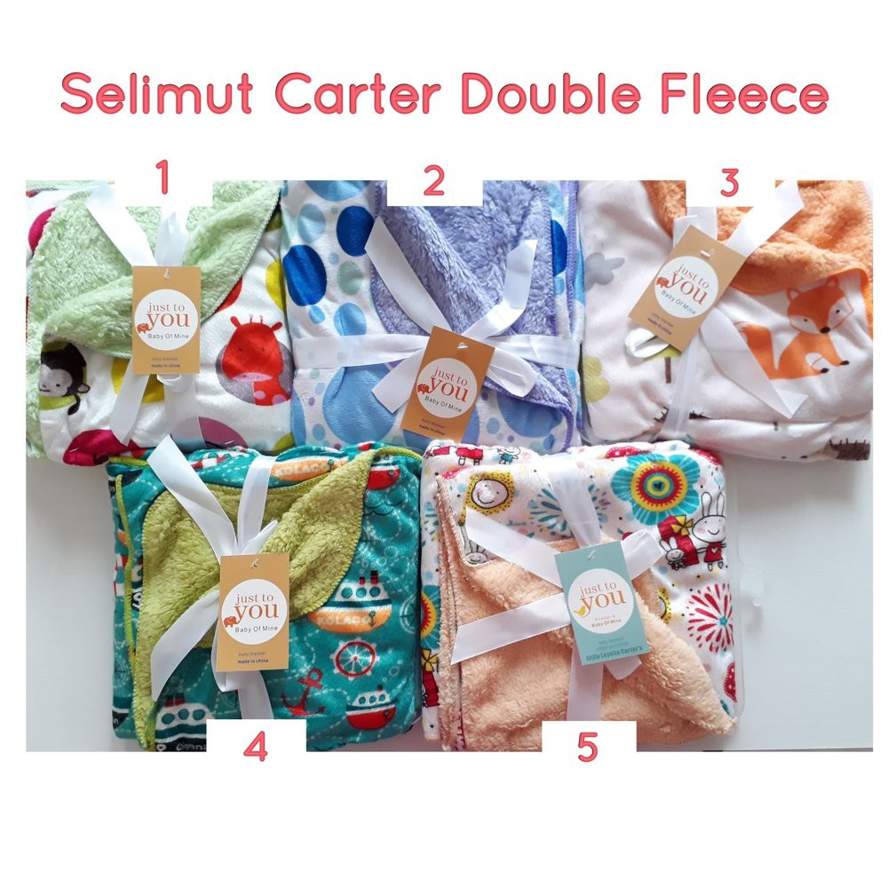 Selimut Bayi Blanket Double Fleece - SELIMUT BAYI CARTER DOUBLE FLEECE - SELIMUT JUST TO YOU MURAH