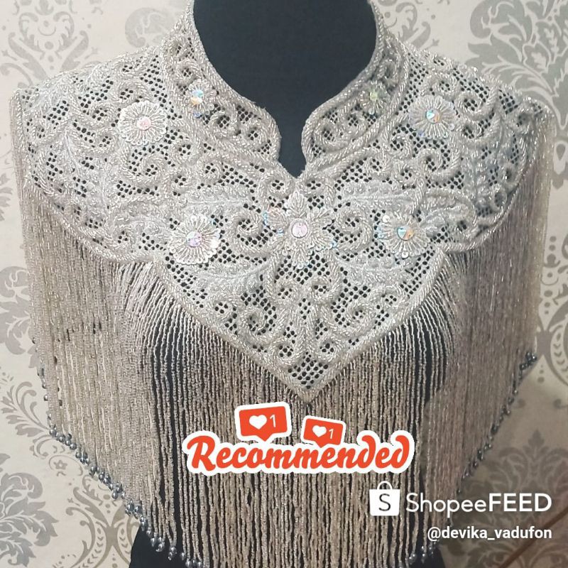 Tratai cape  kebaya adat pengantin