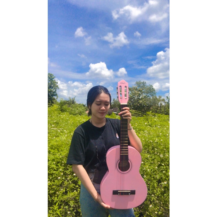 Gitar Akustik 3/4 Mym&amp;Ca Original Free Packing Kayu