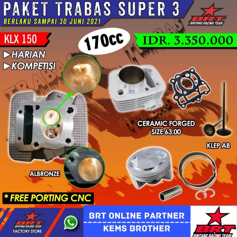 PAKET TRABAS SUPER 3 KLX 150 170 CC dan 207 CC