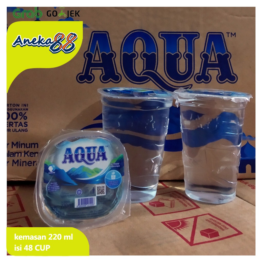 Aqua Air Mineral Kemasan 220 Ml Isi 48 Pcs Shopee Indonesia 7910