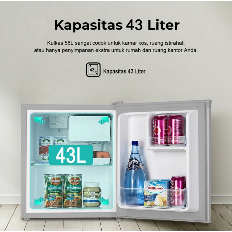 KULKAS MINI BAR HISENSE RR58R4IGN KULKAS PORTABEL