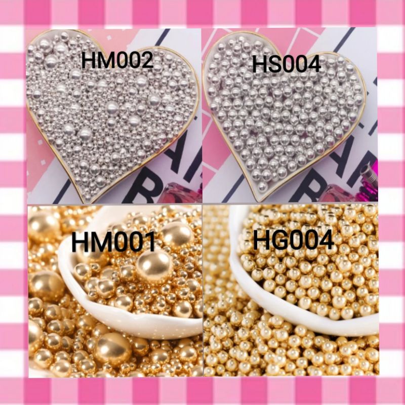 

20gr mutiara edible hiasan cake gold dan silver sprinkel topper