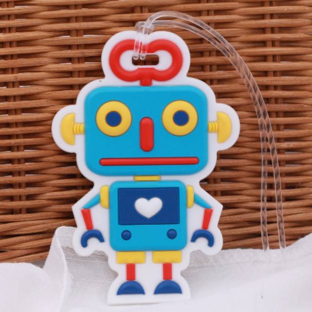 luggage tag lucu - gantungan koper - gantungan tas - Robot