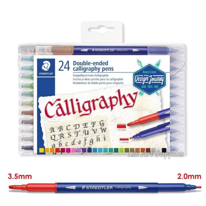 

(BISA COD) SET 24 WARNA PEN KALIGRAFI STAEDTLER DOUBLE ENDED CALLIGRAPHY PENS TERBATAS Kode 1437
