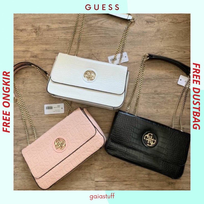 Sale 6.6 Tas Guess Gs Open Road Croco Bag Gss