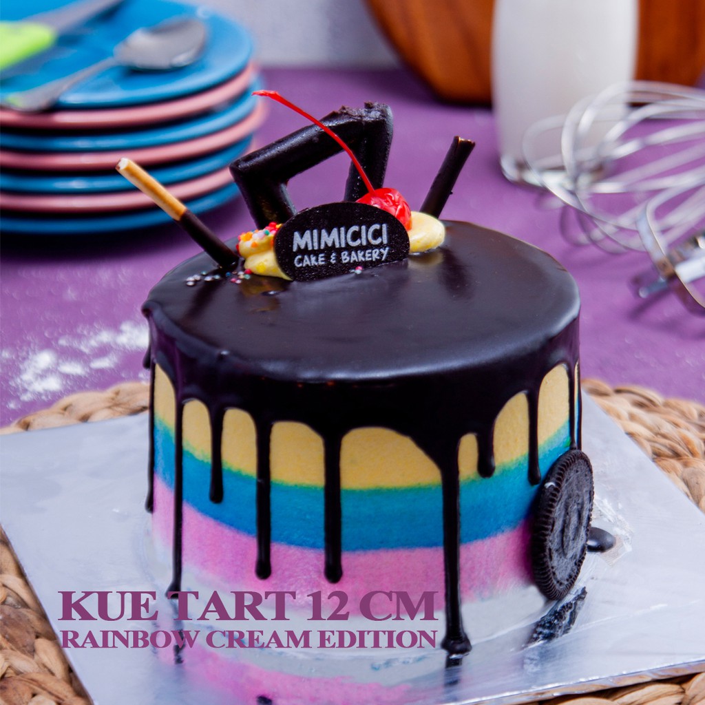 

Kue Ulang Tahun Cream Rainbow 12cm - Drip Cake