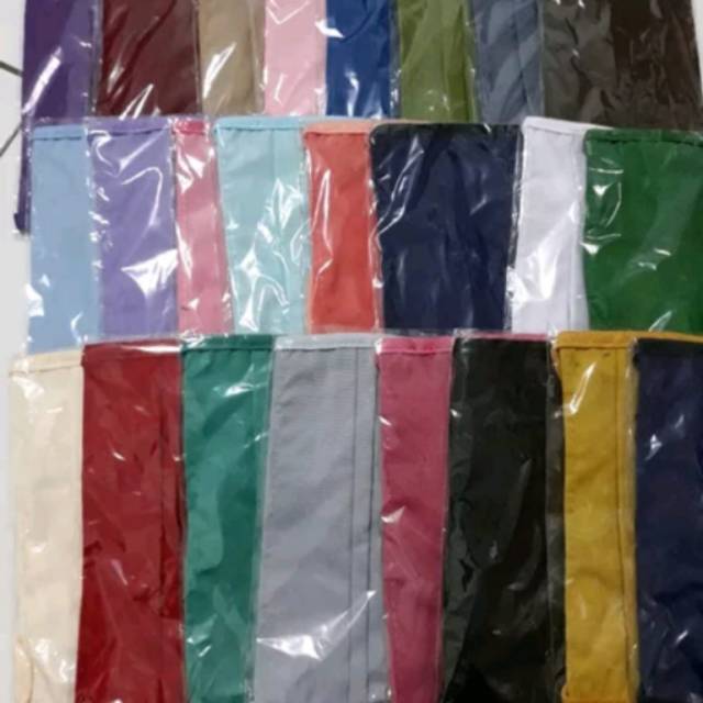 Masker Kain Polos / Masker Hijab Kain / Masker Kain Tali / Masker Mulut