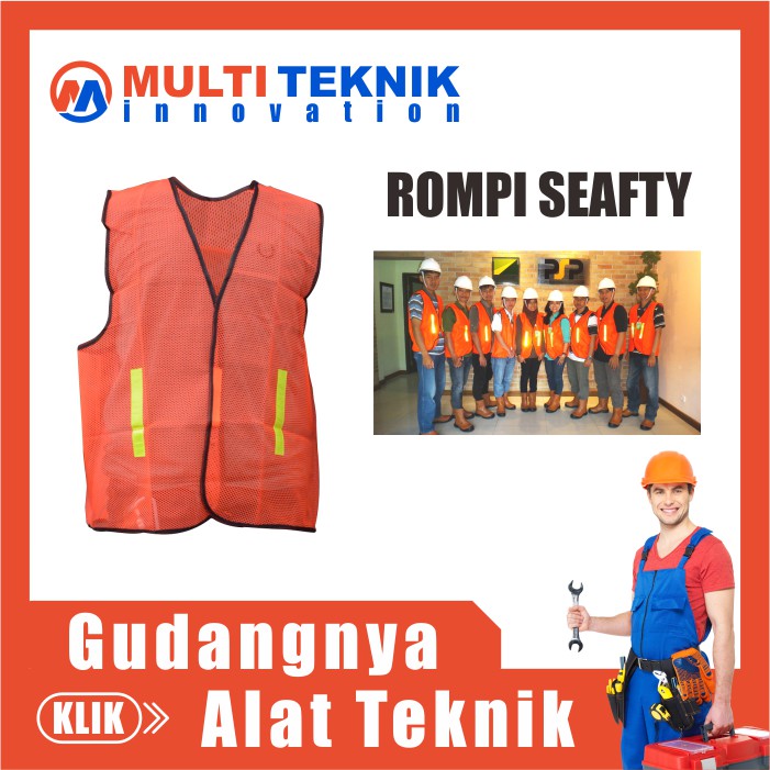 Baju Rompi Safety Proyek Security Parkir Satpam Polisi Pria Wanita MT313