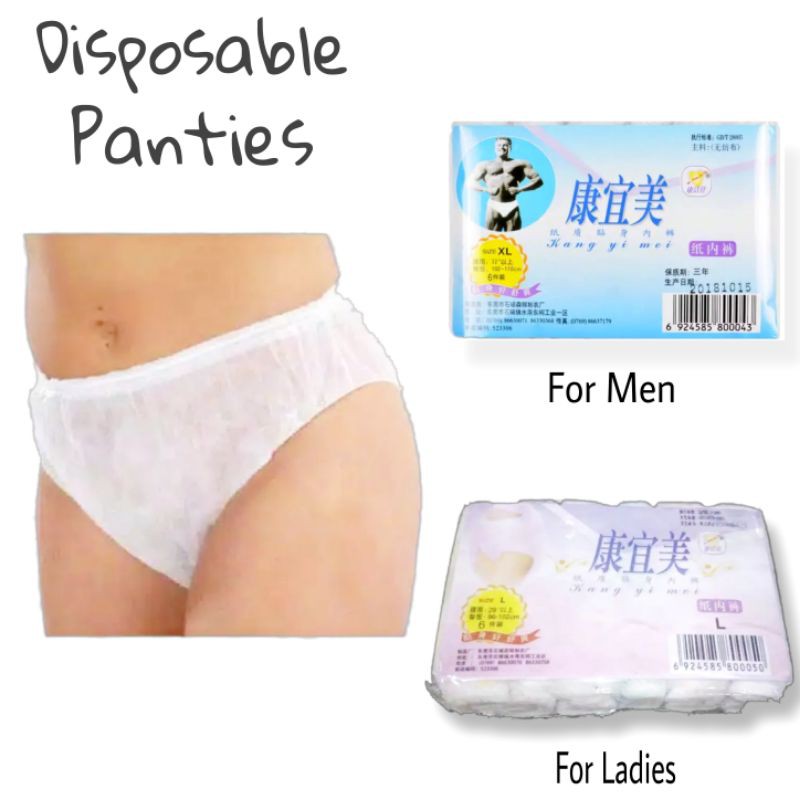 Disposable panties / Celana Dalam Wanita Pria Sekali Pakai / celana dalam kertas laki perempuan