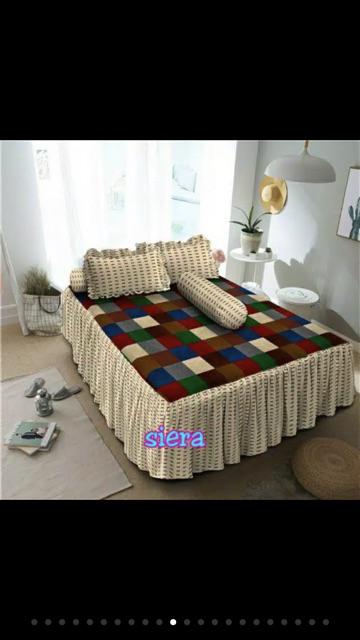 Sprei Kintakun Rumbai No 2 Queen 160x200 Motif Bunga Kembang Ezlyn Hazel Mirabelle Fiji Aqua Murah