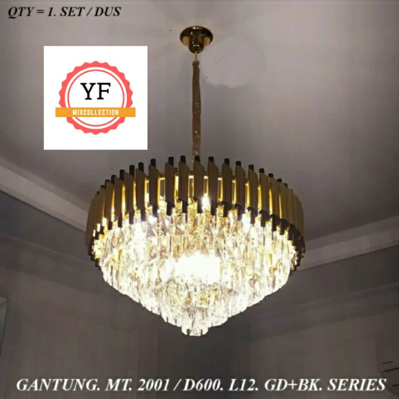 Lampu Gantung Hias Ruang Tamu Kristal MT2001/D60