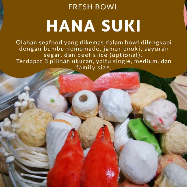 

Hana Suki Fresh Bowl - Suki Instan Premium dgn Jamur Enoki dan Sayuran