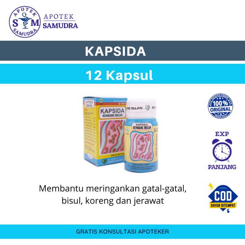 Bersih darah, Kapsida 12 kapsul - obat gatal-gatal obat bisul obat korengan obat jerawat