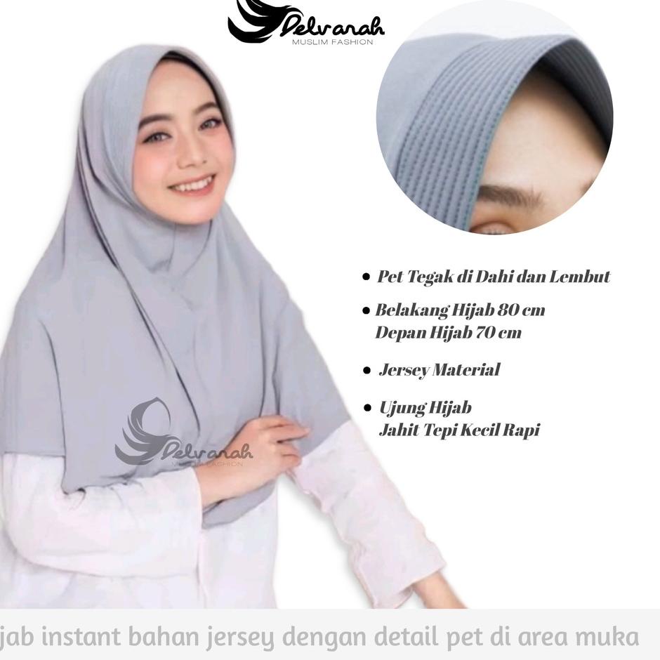 {SBH.01Jn22т} Jilbab Kerudung Instan Bergo Jersey Sport Menutup Dada Panjang Premium Hamidah Hijab S