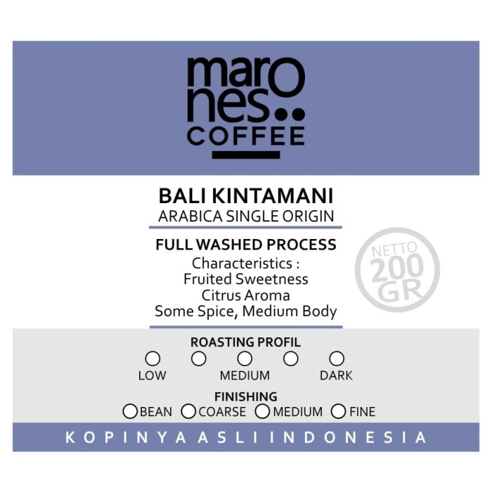 

vf0100f Kopi Bali Kintamani Single Origin (Bubuk/Biji) 200 Gram Ds20X11