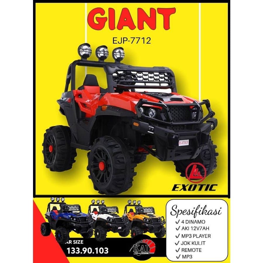 MOBIL AKI MAINAN ANAK GIANT JEEP EXOTIC EJP-7712+