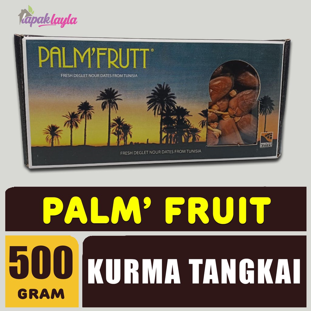 PALM' FRUTT KURMA TANGKAI TUNIS 500 GRAM ASLI