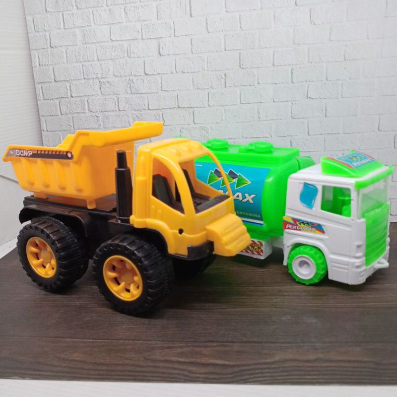 mainan_mu/ Mainan Mobil Dump mobil tangki mobil konstruksi bisa COD (free kardus /buble wrap)