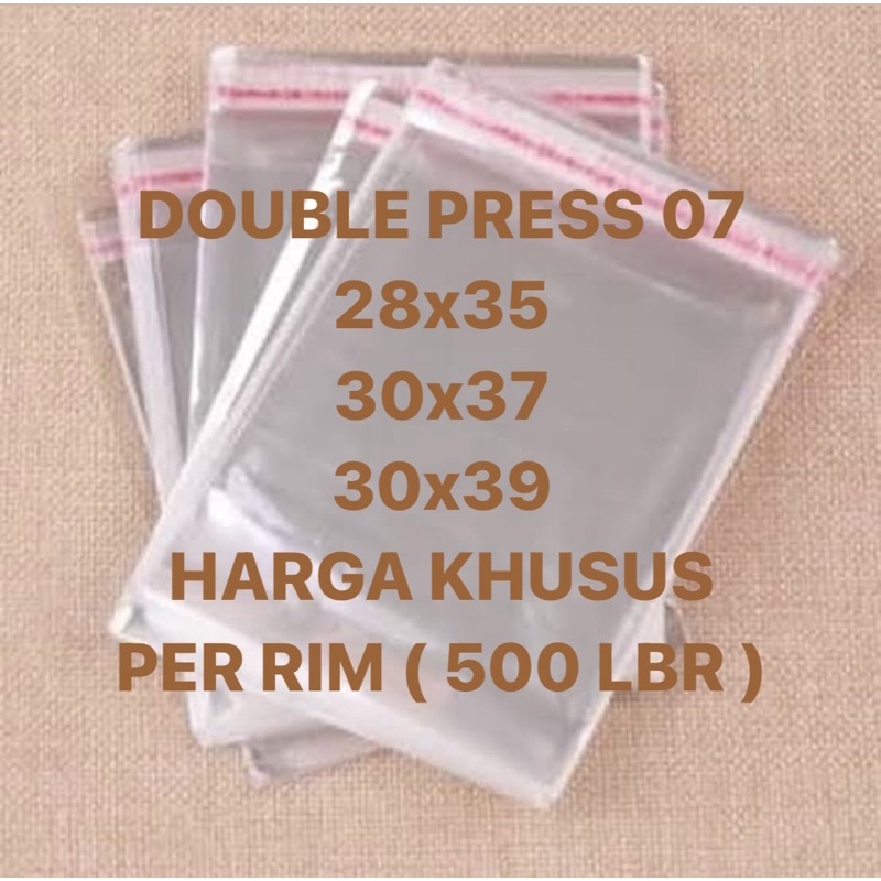 500 PCS | 1 RIM 28x35 30x37 30x39 07 PLASTIK OPP SEAL TEBAL PREMIUM