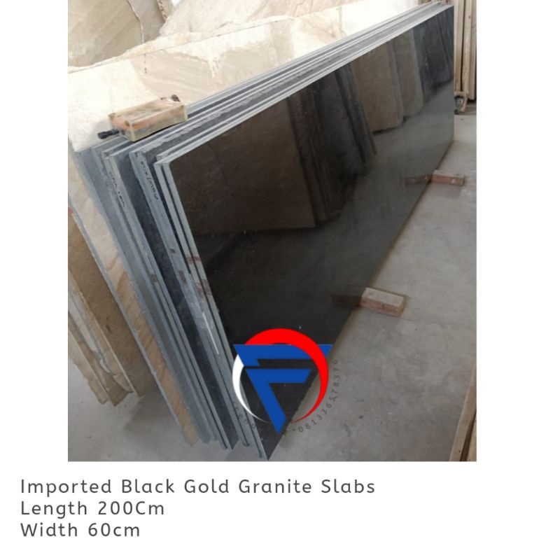 Granit hitam import blackgold Lembaran batu asli granit hitam import glossy 200x60