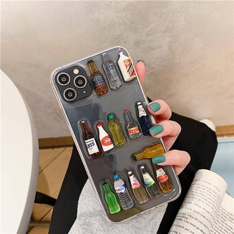 Casing iPhone 13 12 11 Pro MAX Mini X XS MAX XR SE 2022 2020 7 8 Plus Motif Botol Minum