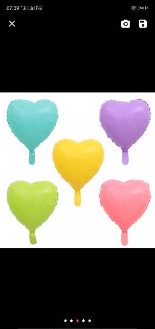 Balon hati / love macaron / warna pastel 40cm