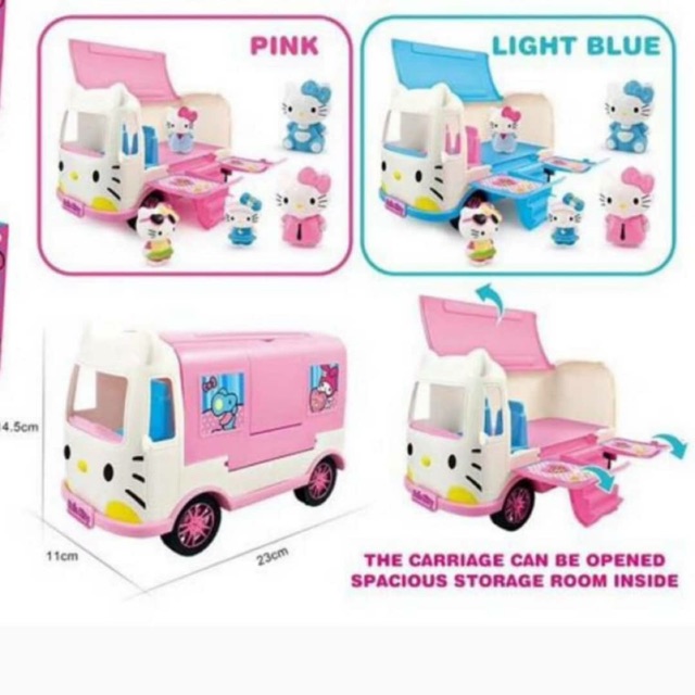 Hello Kitty Camper Van - Mainan Hello Kitty Set