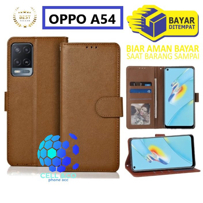 Flip cover OPPO A54 Flip case buka tutup kesing hp casing hp flip case leather wallet