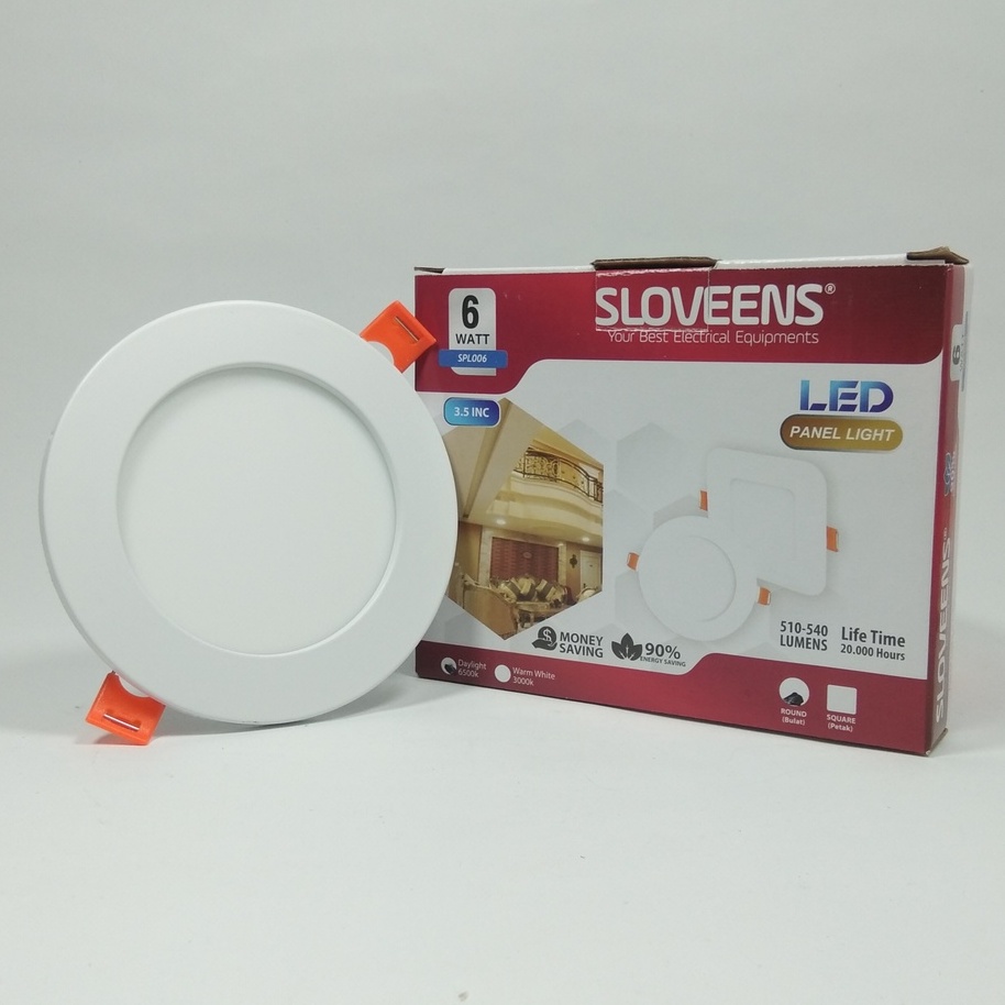 Sloveens Panel LED / LED Downlight Inbow 6 Watt - Cahaya Putih &amp; Warm White