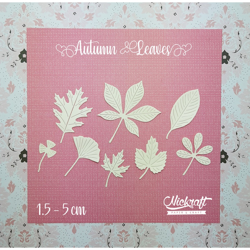 

AUTUMN LEAVES - Bahan Scrapbook Mahar Daun Kertas Maple Mapel