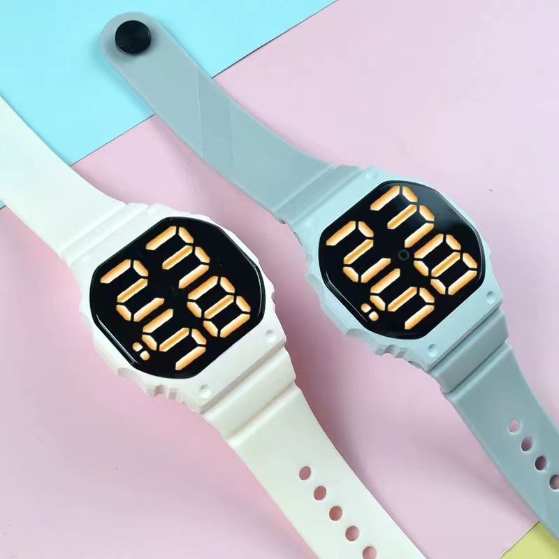 COD✅ Jam Tangan Digital Wanita Pria LED Rubber Watch Fashion Jam Electronic Import