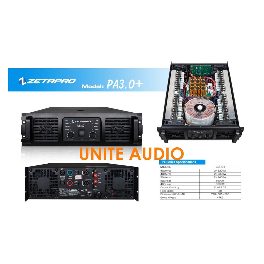 Power Amplifier PA 3.0 Zetapro PA 3.0+ 2 channel Class GB Original