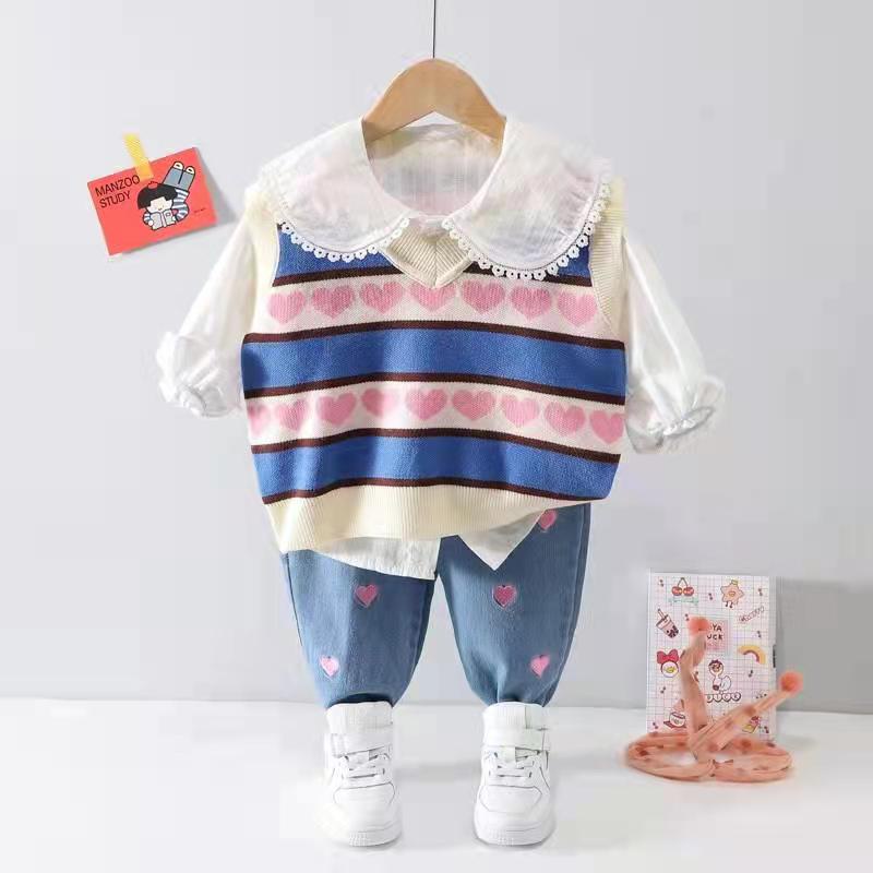 3IN1 SETELAN BAJU ANAK IMPORT 1thn-5thn  SKU0032