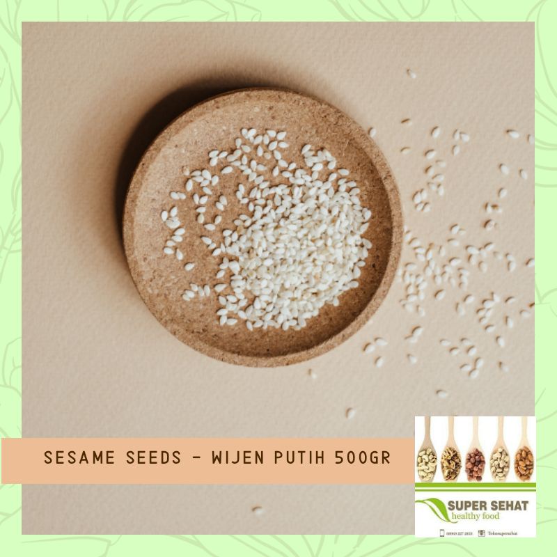 

BIJI WIJEN PUTIH / SESAME SEED / WHITE SESAME SEEDS 500GR