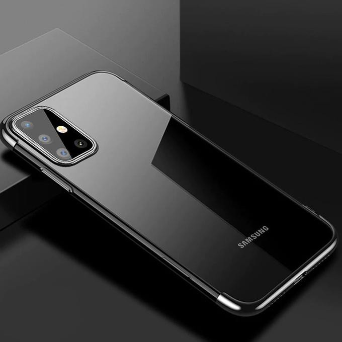 SOFT JELLY PLATING CASE SAMSUNG A51 - HITAM